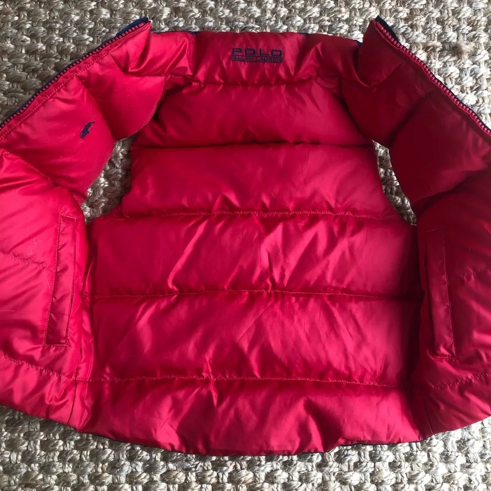 New: Polo Ralph Lauren Reversible Down Puffer Vest. Size 2